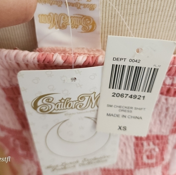 NWT toei Lunchbox Pretty Guardian Sailor Moon Checkered Symbol Tank Dress XS - Picture 2 of 6